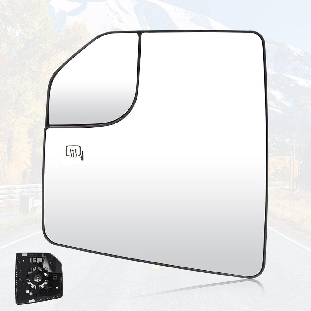 Mirror Glass Fit for Ford F150 2015-2020 Driver Left Side Heated Mirror Glass, C
